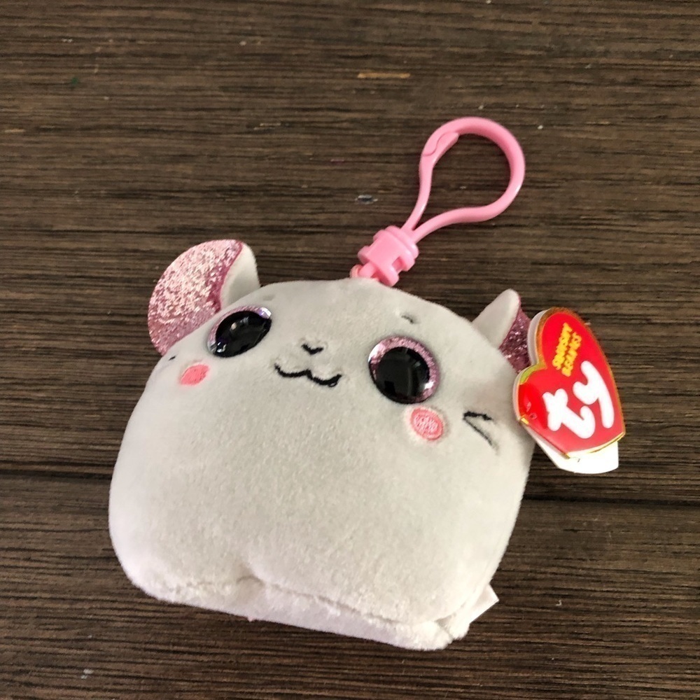 Ty boo eyes mouse stuffed bag clip